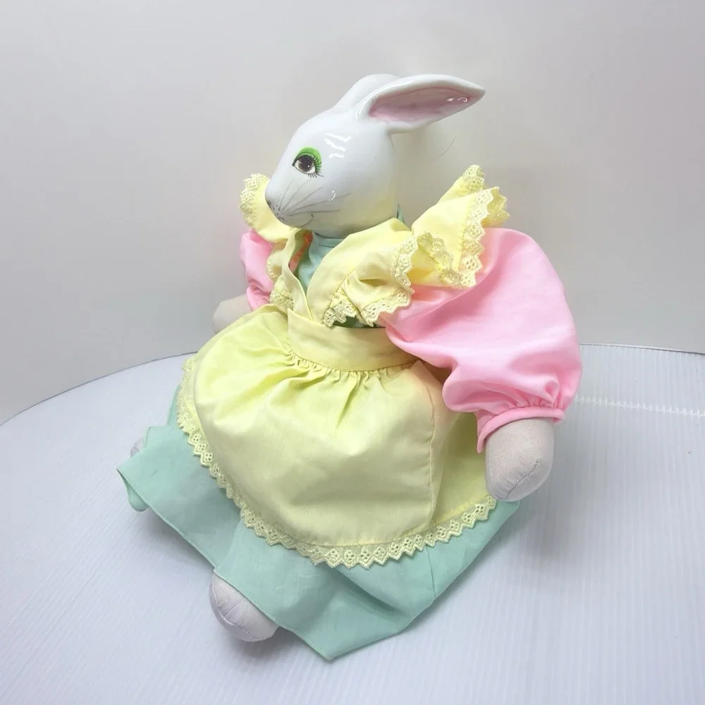 Rare Vintage Goebel Bunnyworth Mrs Azalea Porcelain Rabbit Doll 1993 9